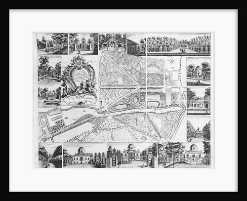 Chiswick House from plan of Chiswick, 1736 by John Rocque
