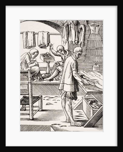 Tailor, reproduction of a woodcut by Jost Amman from 'Le Moyen Age et La Renaissance' by Paul Lacroix published 1847 by French School