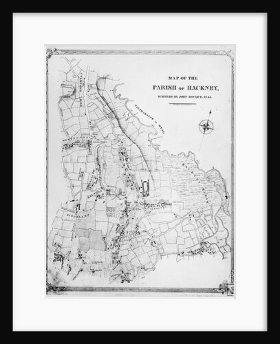 Map of the Parish of Hackney, surveyed by John Rocque 1745 by English School