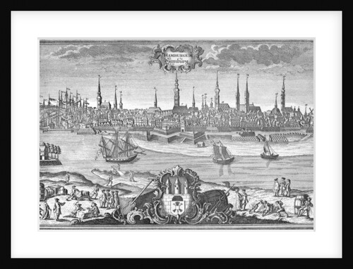 View of Hamburg, c.1710-50 by Martin Engelbrecht