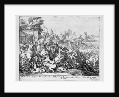 Duc de Schomberg and Doctor Walker are killed at the Battle of the Boyne, 1690 by Adriaan Schoonebeek