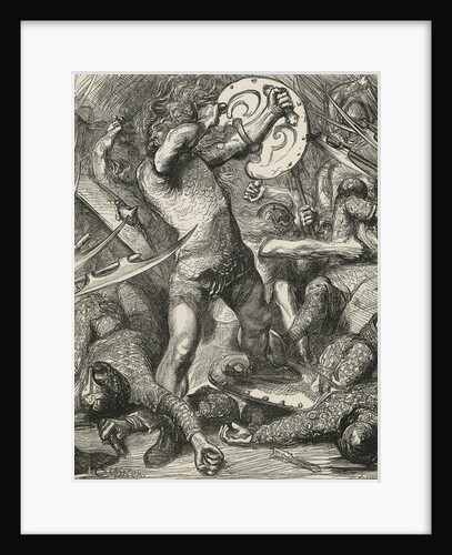 Hereward cutting his way through the Norman host by James Cooper