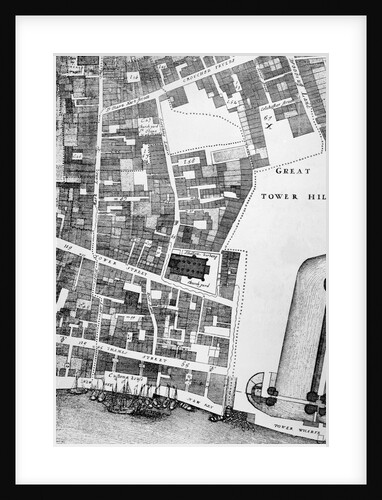 Detail of a large and accurate map of the City of London by John Ogilby
