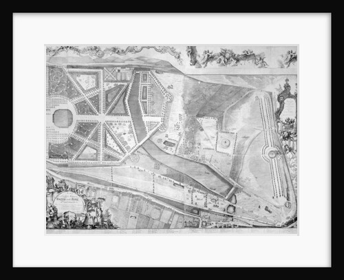 Detail of the plan of Kensington Palace by Joshua Rhodes, 1764 by George Bickham