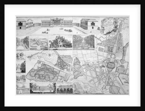 A Plan of the House, Gardens, Park, and Plantations of Wanstead, the Seat of the Earl of Tylney, 1735 by John Rocque
