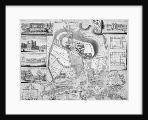 An Exact Plan of the Gardens and Park at Wilton, the seat of the Earl of Pembroke, 1746 by John Rocque