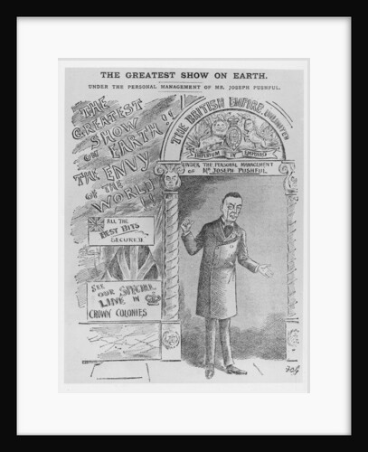Caricature of Joseph Chamberlain as Colonial Secretary, c.1900 by English School