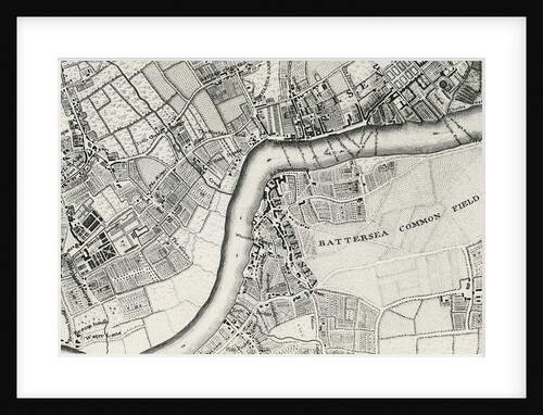 Map of Battersea & Chelsea, 1748 by John Rocque
