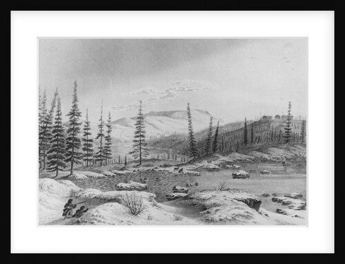 Hunters stalk caribou at Fort Enterprize on Franklin's expedition, 1821 by George Back