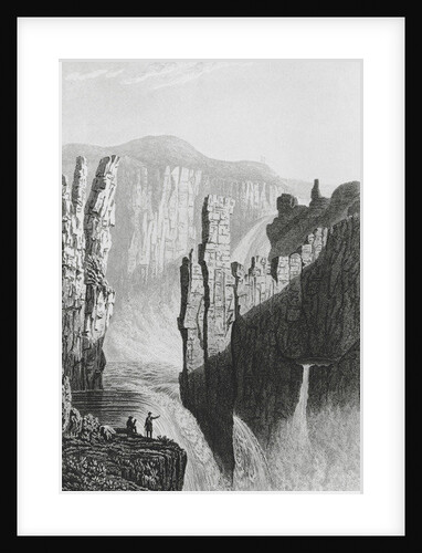 Wilberforce Falls estimated at 250 feet high, 1823 by George Back (after)