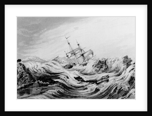 HMS Dorothea commanded by David Buchan driven into Arctic ice, 1818 by English School