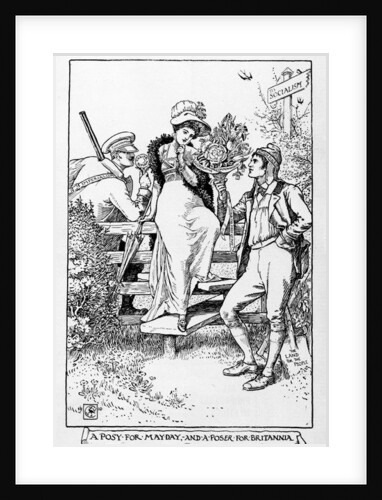 A Posy for Mayday and a poser for Britannia, 1910 by Walter Crane