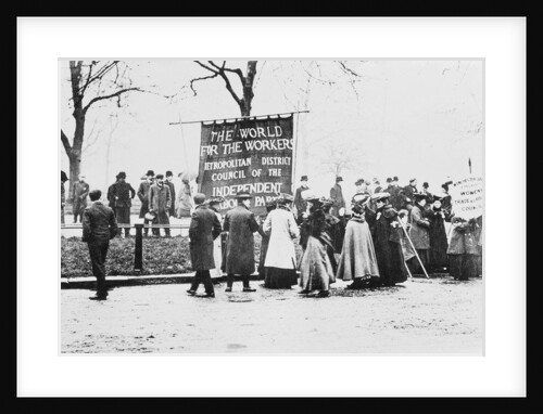 Gathering for a demonstration, c.1910 by Anonymous