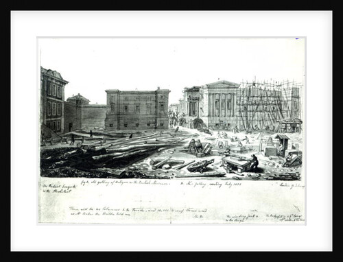 Building the New Gallery of the British Museum by George the Elder Scharf