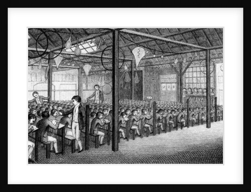 The Interior of the Royal Free School, Borough Road, 1805 by English School