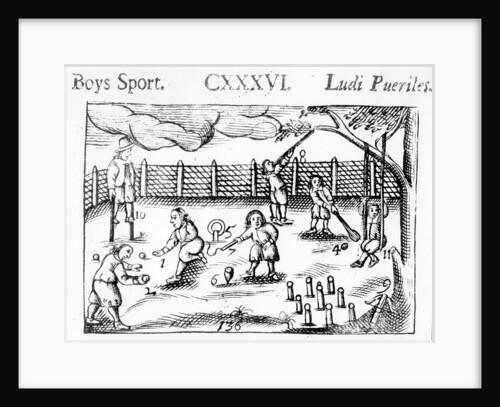 Boys' sport from 'Orbis Sensualium Pictus', 1658 by John Amos Comenius