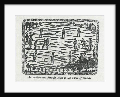 Game of cricket, 1774 by English School