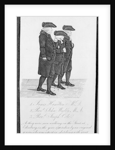 John Wesley walking in Edinburgh between James Hamilton M.D. and Joseph Cole by John Kay