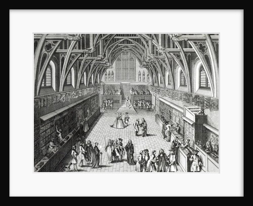 Westminster Hall, The First Day of Term, A Satirical Poem, 1797 engraved by C.Mosley by Hubert Gravelot