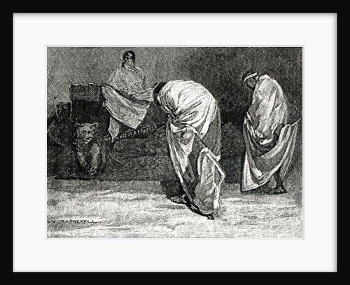 The Emperor Theodore granting an audience from 'Cassell's Illustrated History of England',1866 by W. Hatherell