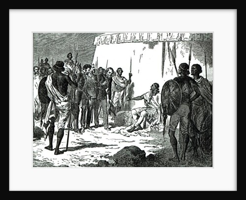 Mr.Rassam's interview with King Theodore from Cassell's Illustrated History of England, 1868 by English School
