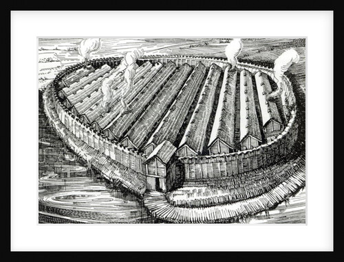 Reconstruction of an Iron Age village at Biskupin, Poland by English School