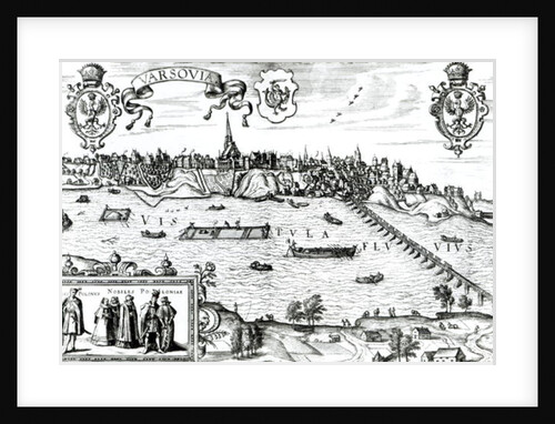 Map of Warsaw by Joris Hoefnagel