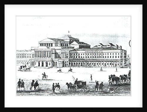 View of the Grand Theatre, Warsaw by Antonio (after) Corazzi