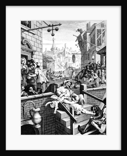 Gin Lane, 1751 by William Hogarth