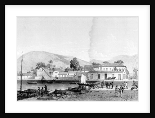 Custom House and St. Vincent's Wharf, Trinidad by Jean-Michel Cazabon