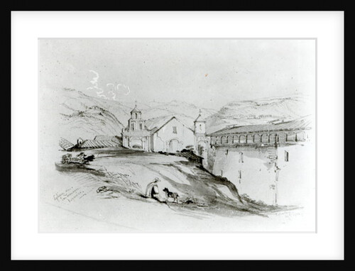 The Church of San Francisco, Valparaiso, 1834 by Conrad Martens