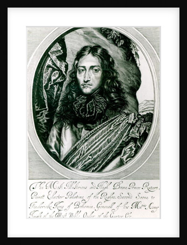 Prince Rupert of the Rhine engraved by William Faithorne by William Dobson