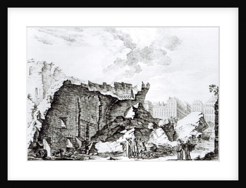 Tower of San Roque, Lisbon after the earthquake of 1755 by French School