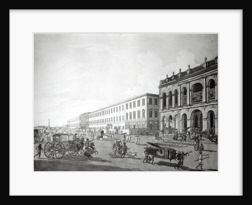 The Mayor's Court and Writers' Building, Calcutta, 1786 by Thomas Daniell