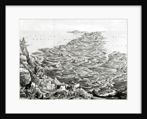 Panoramic view of India from the Himalaya Mountains, designed by T. Packer, 1857 by English School