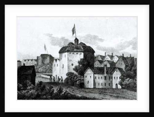 The Globe Theatre on the Bankside as it appeared in the reign of James I 1672 by English School
