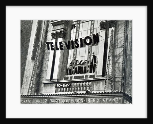 Advertising that Television was being shown at the Metropole during Derby Week, 1932 by English School
