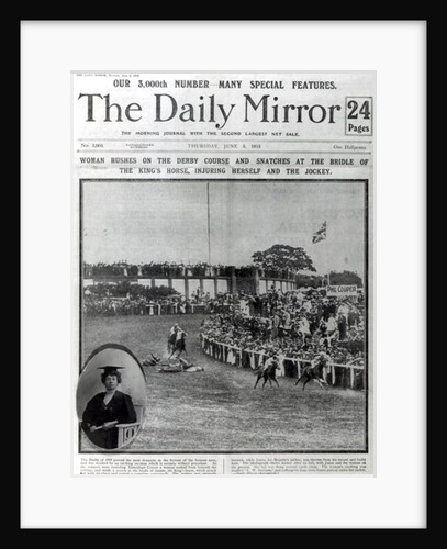 Front cover of 'The Daily Mirror', 5th June 1913 by English School