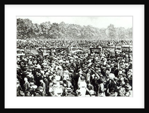 Great Votes for Women demonstration in Hyde Park, 21st June 1908 by English Photographer