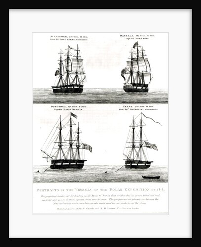 Portraits of the vessels on the Polar Expedition, 1818 by English School