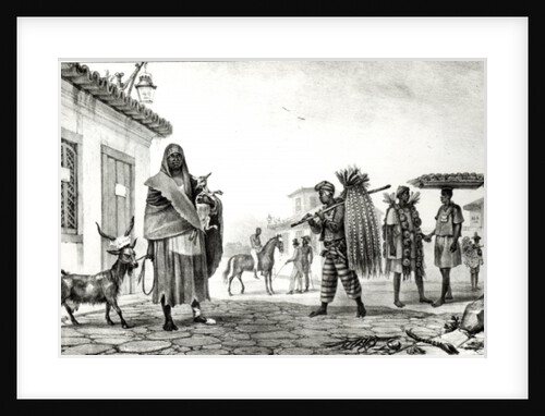 House for Rent, Horse and Goat for Sale by Jean Baptiste Debret (after)