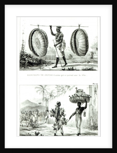 Head baskets and a poultry seller by Jean Baptiste Debret (after)
