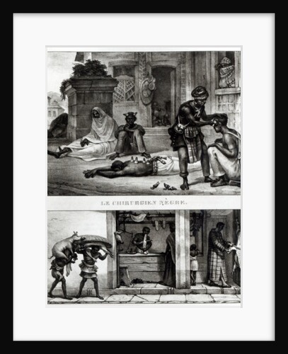 A Negro Surgeon; Store of a Pork Seller by Jean Baptiste Debret (after)