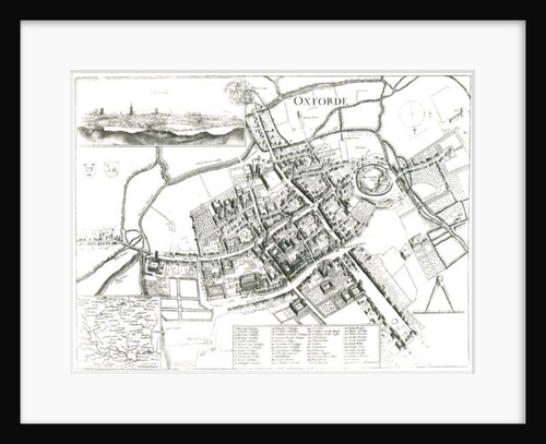 Map of Oxford, 1643 by Wenceslaus Hollar