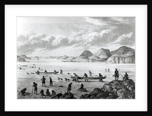 Expedition passing through Point Lata on the Ice by George Back