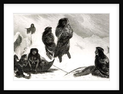 Fuegians going to trade in Zapallos with the Patagonians by Robert Fitzroy
