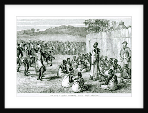 The King of Uganda Reviewing Colonel Congo's Regiment by School English