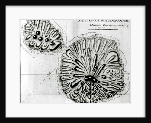 A Plan of King Georges Island or Otheite, 1769 by J. Cook