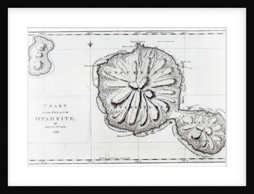 Chart of the Island Otaheite, 1769 by J. Cook