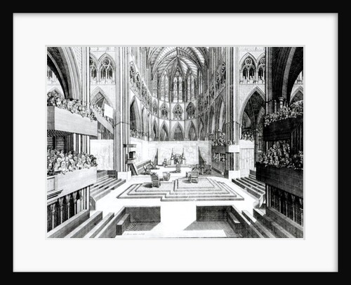 Coronation of James II at the Collegiate Church of St. Peter, Westminster by Samuel Moore